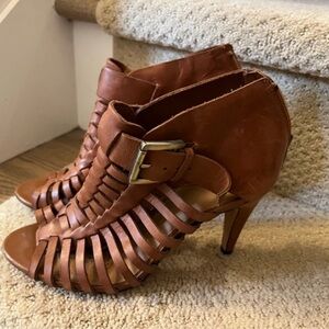 Clarks Brown Strappy Heels